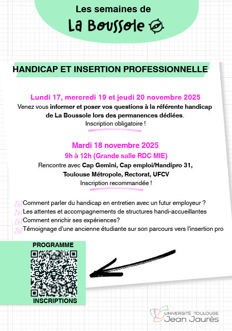 HANDICAP ET INSERTION PROFESSIONNELLE