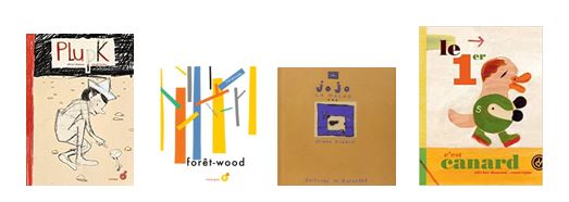 Pages de couverture de Jojo la mache, Forêt-wood, Le premier c'est Canard et Plupk
