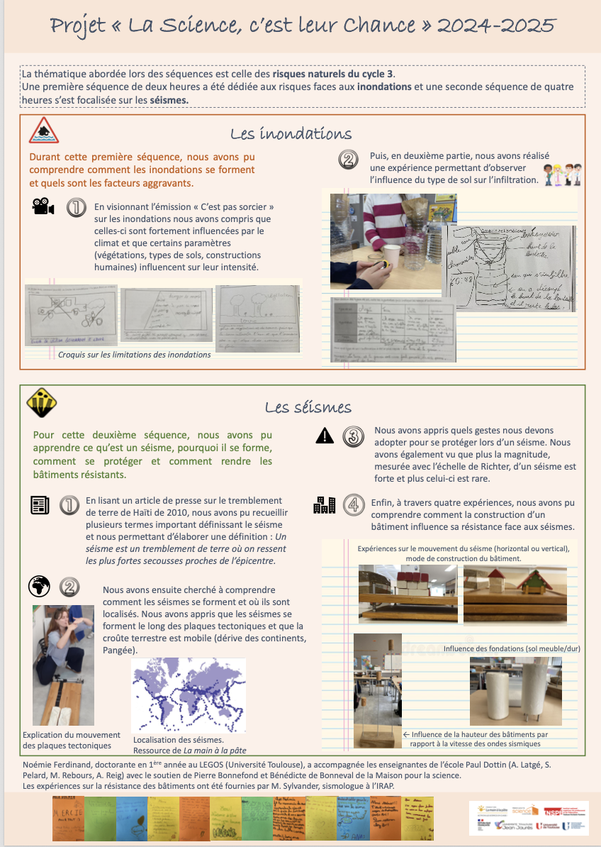 Noémie et les séismes