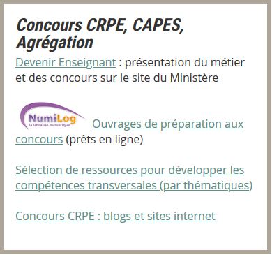 capture d'écran page sciences de l'éducation